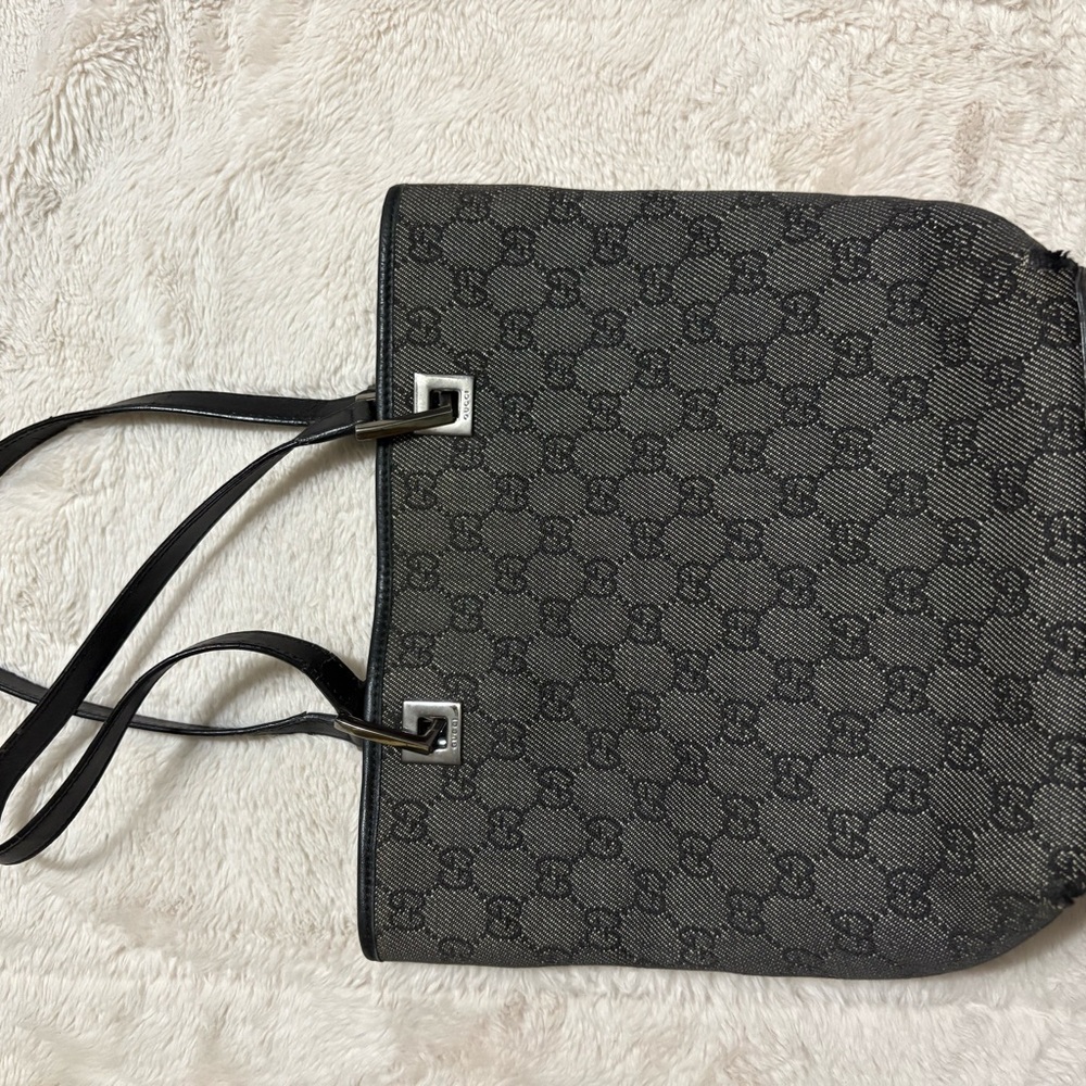 Gucci Dark Gray Monogram Shoulder Bag